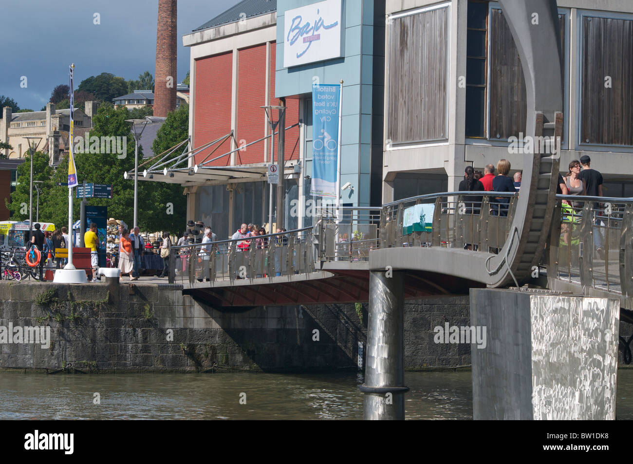 Farr Lane Fußgängerbrücke Bristol Stadtzentrum Stockfoto