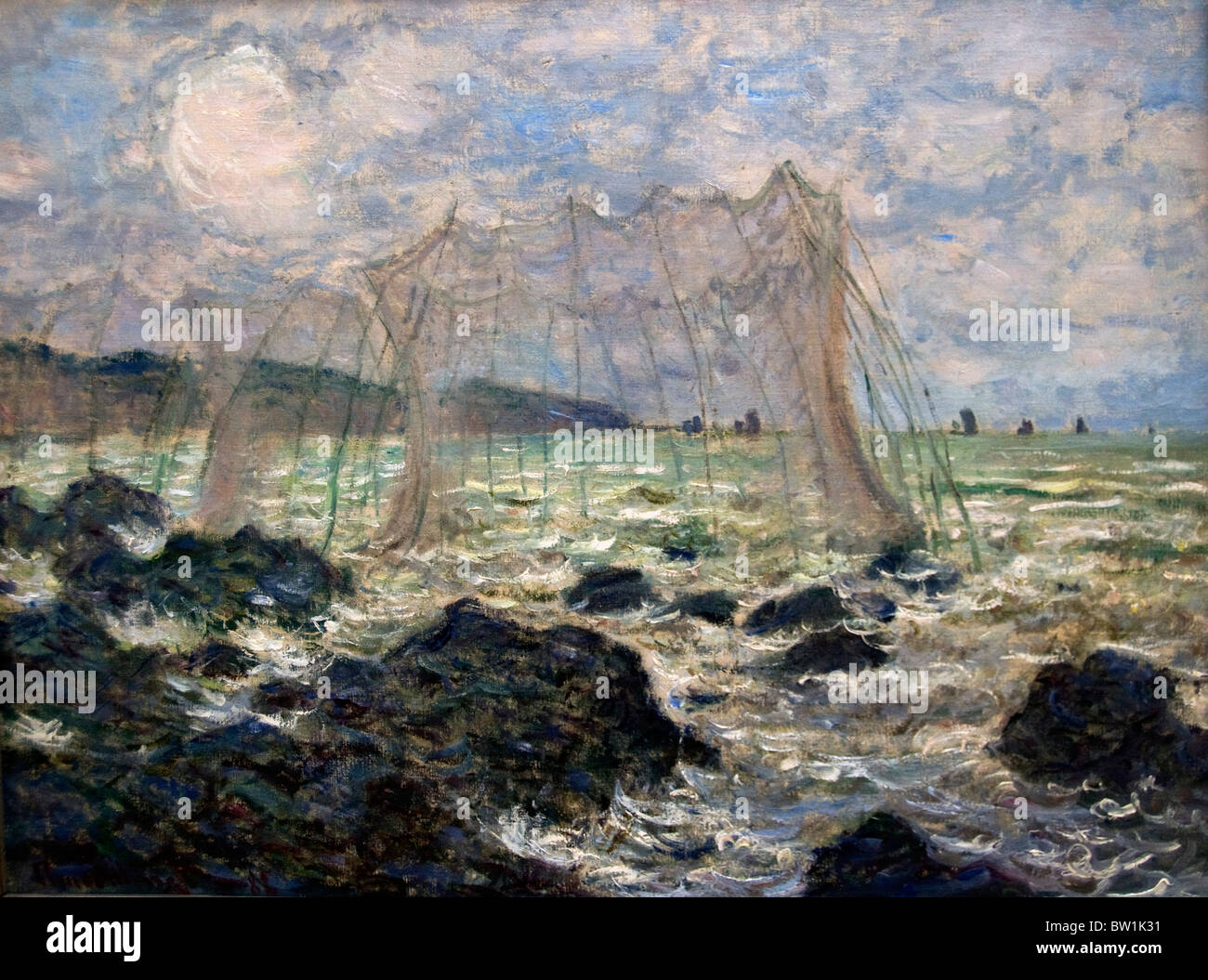 Fischernetze am Pourville Claude Monet 1840-1926 Frankreich Französisch Stockfoto