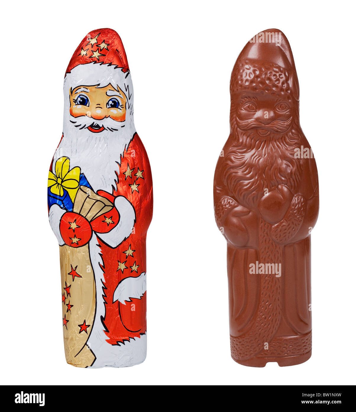Schokoladenfiguren von St. Nikolaus Stockfoto