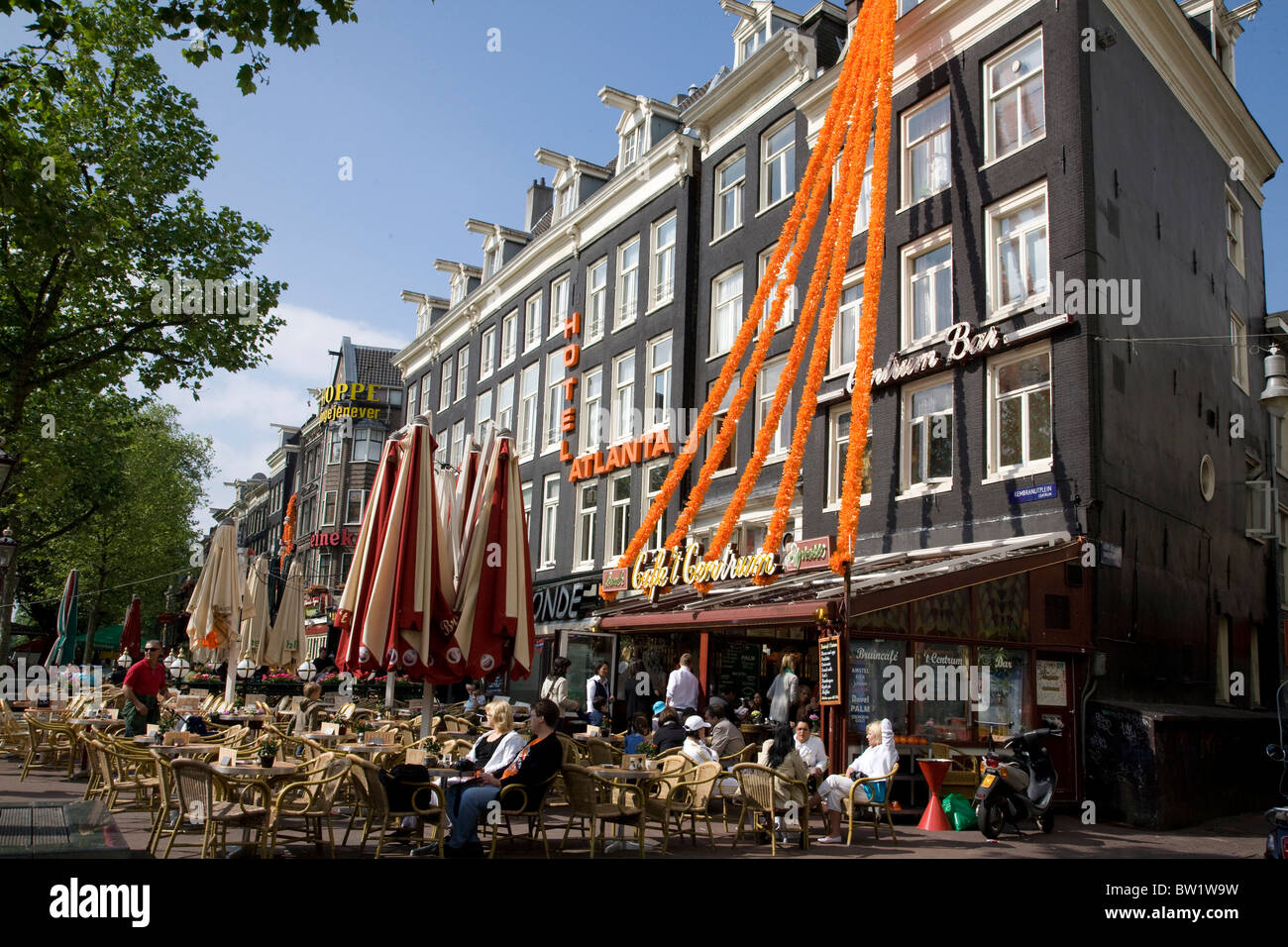 Damrak. Amsterdam, Niederlande Stockfoto