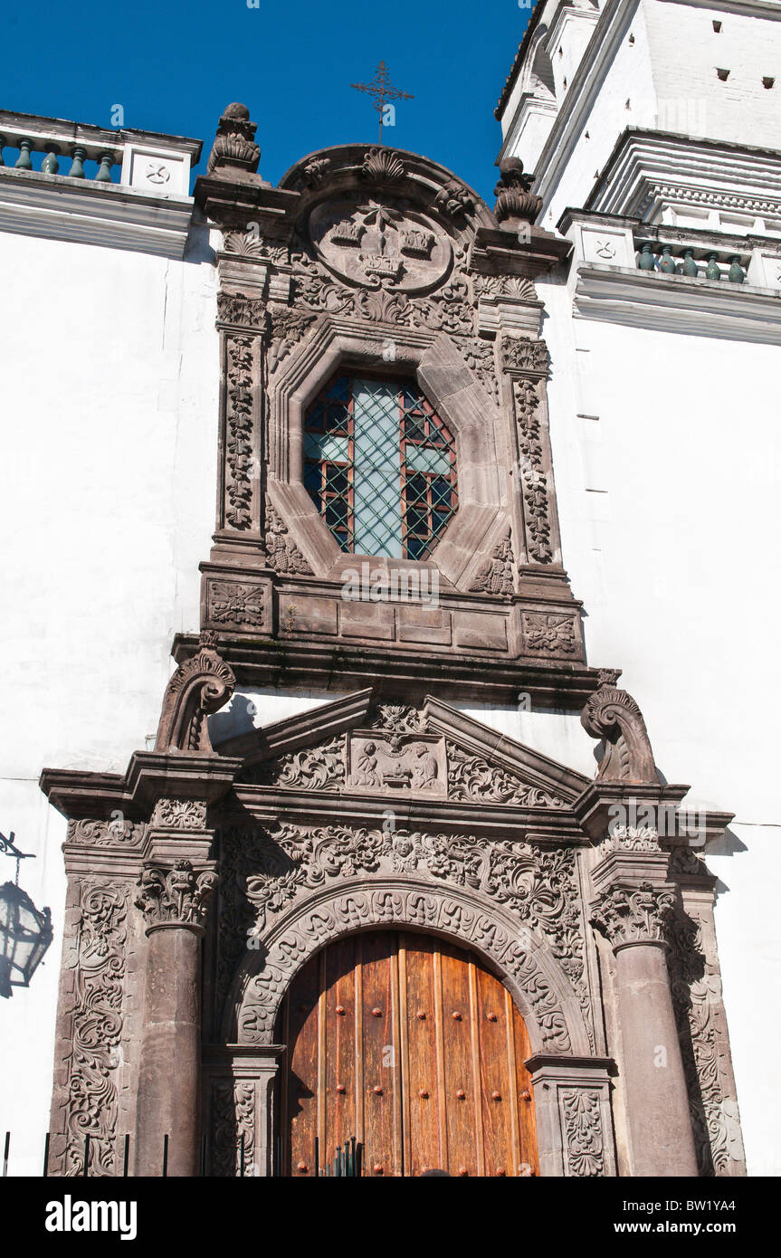 Quito, Ecuador. Kirche, historisches Zentrum. Stockfoto