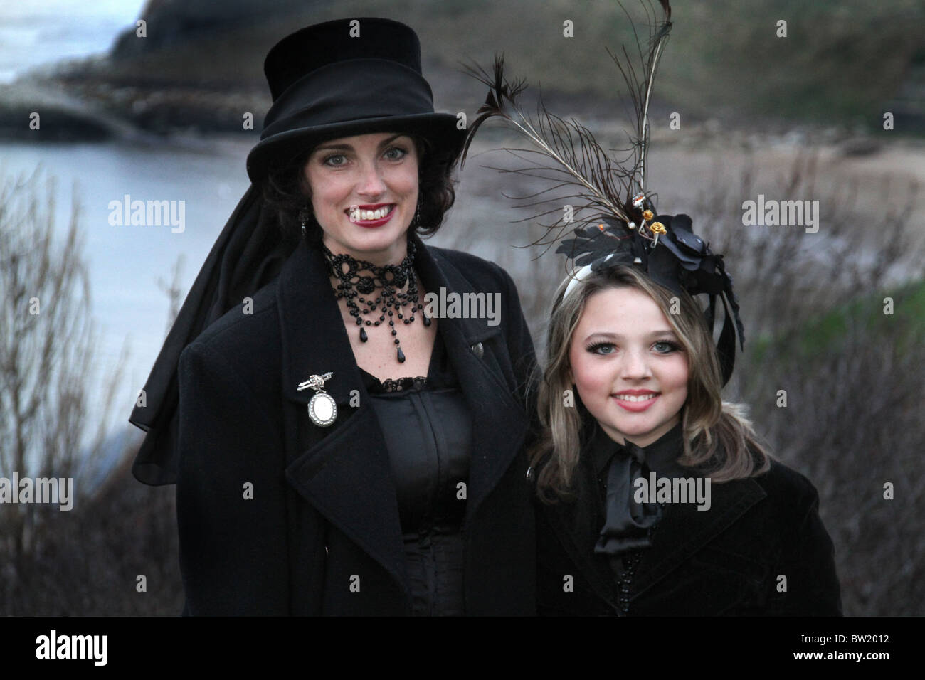 Goten in Whitby für das Halloween-Wochenende. Stockfoto