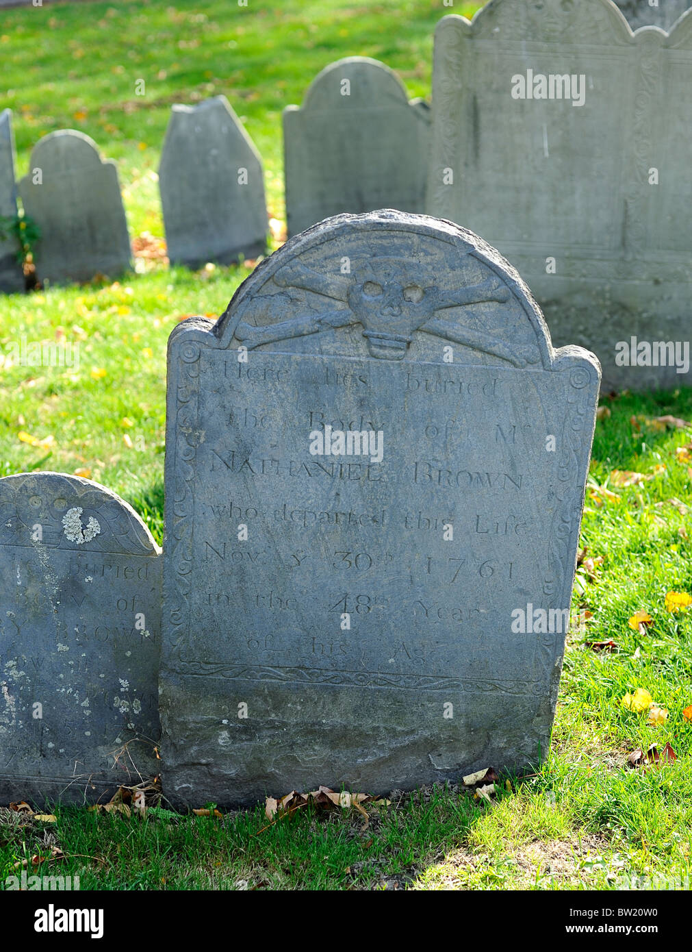 Copp es Hill Burying Ground, Boston, Massachusetts, USA Stockfoto