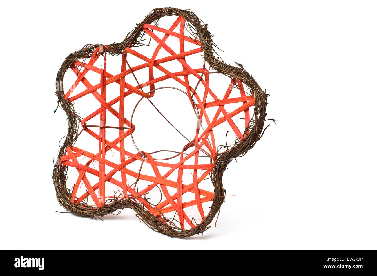 Blume geformt Boquet Dekorateur net isoliert auf weiss Stockfoto