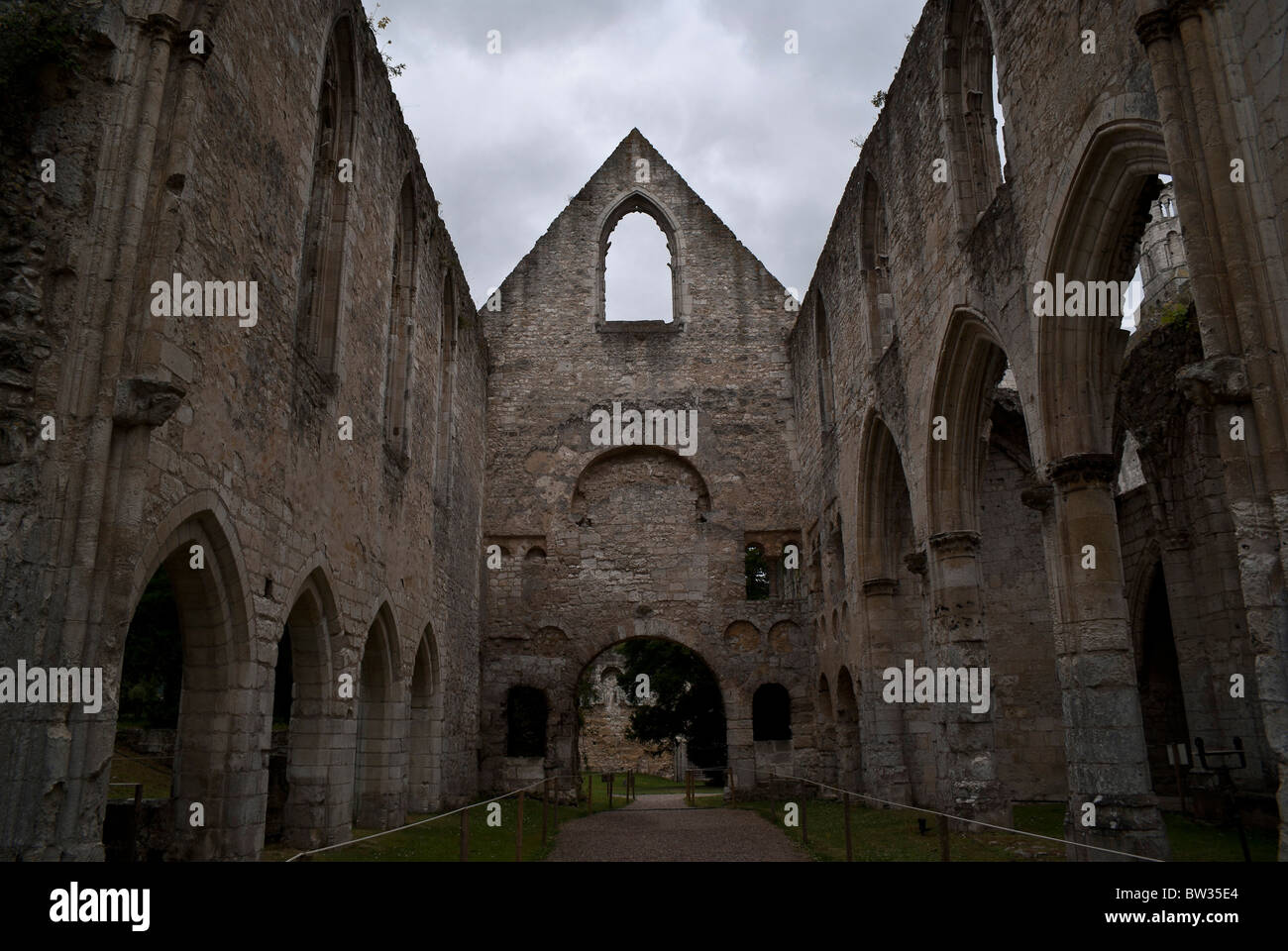 Jumi Abtei von Saint-Pierre in Haute-Normandie Stockfoto