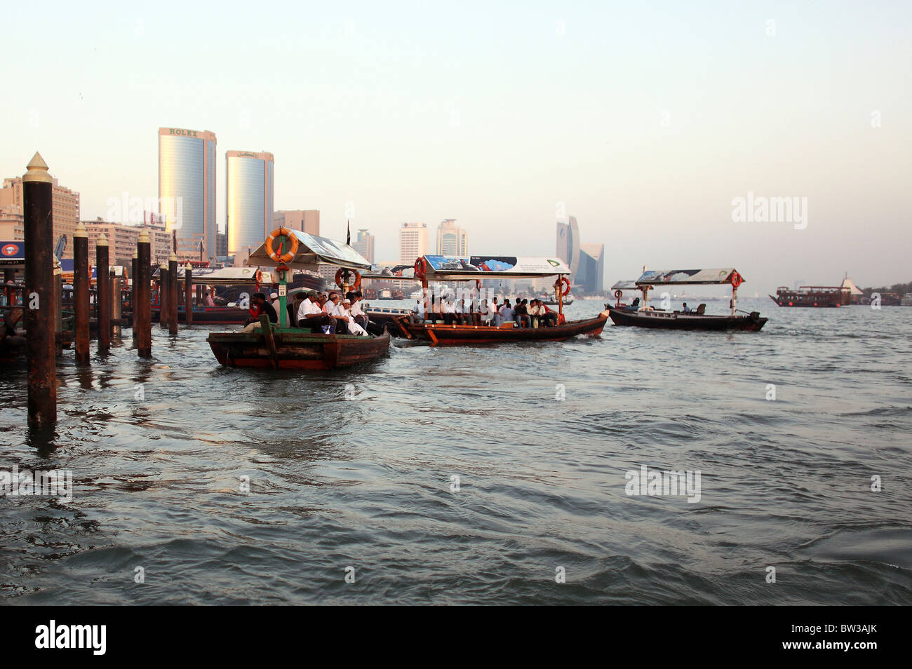 Daus auf den Dubai Creek, Vereinigte Arabische Emirate Stockfoto