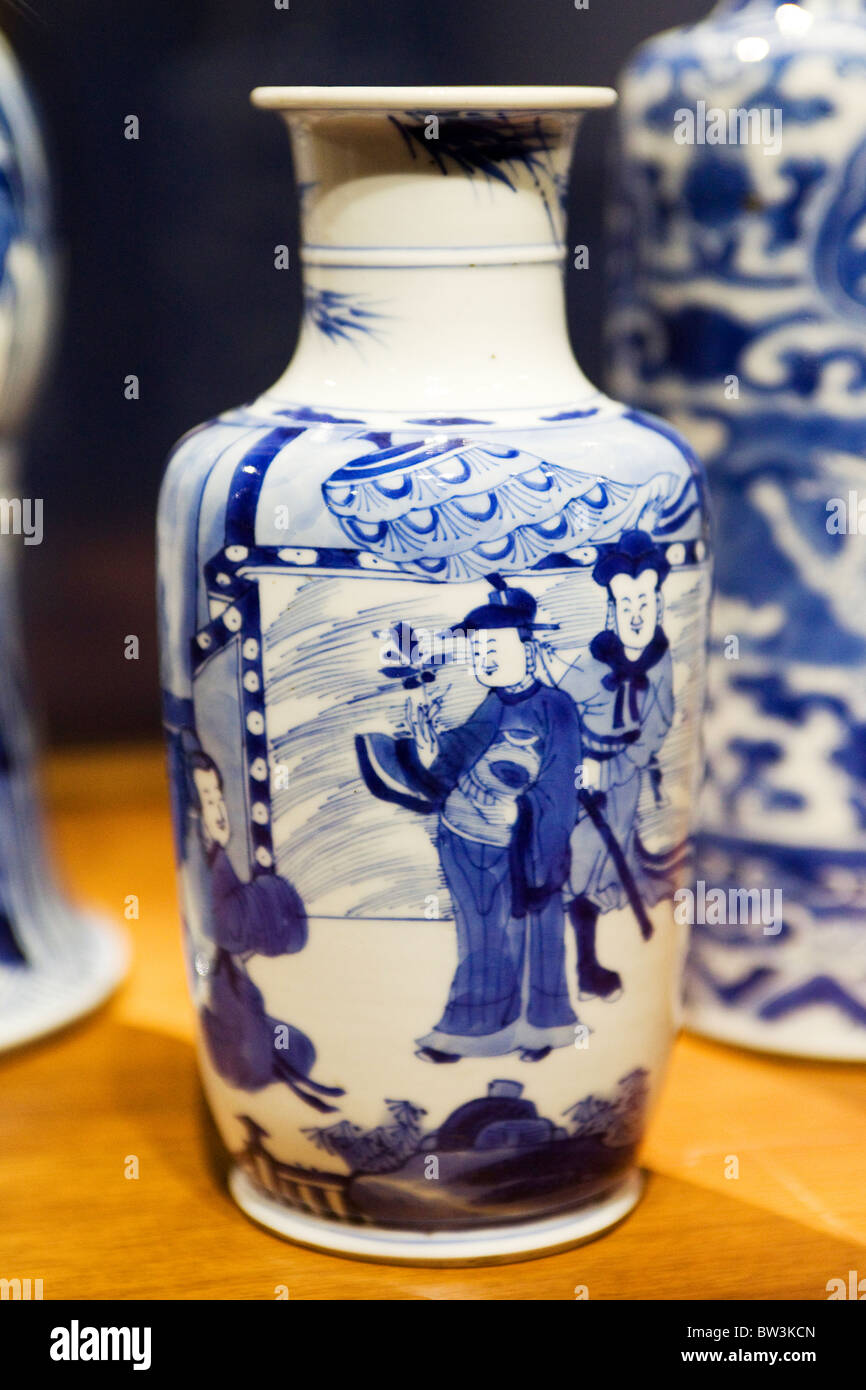 Baluster Vase chinesische Porzellane (Kangxi Ware) Stockfoto