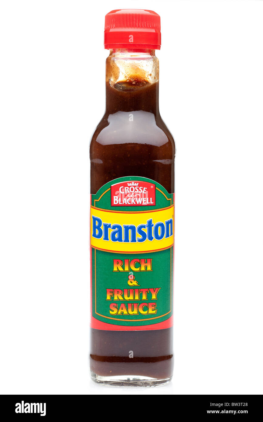 Flasche Crosse und Blackwell Branston reichen und fruchtige sauce Stockfoto