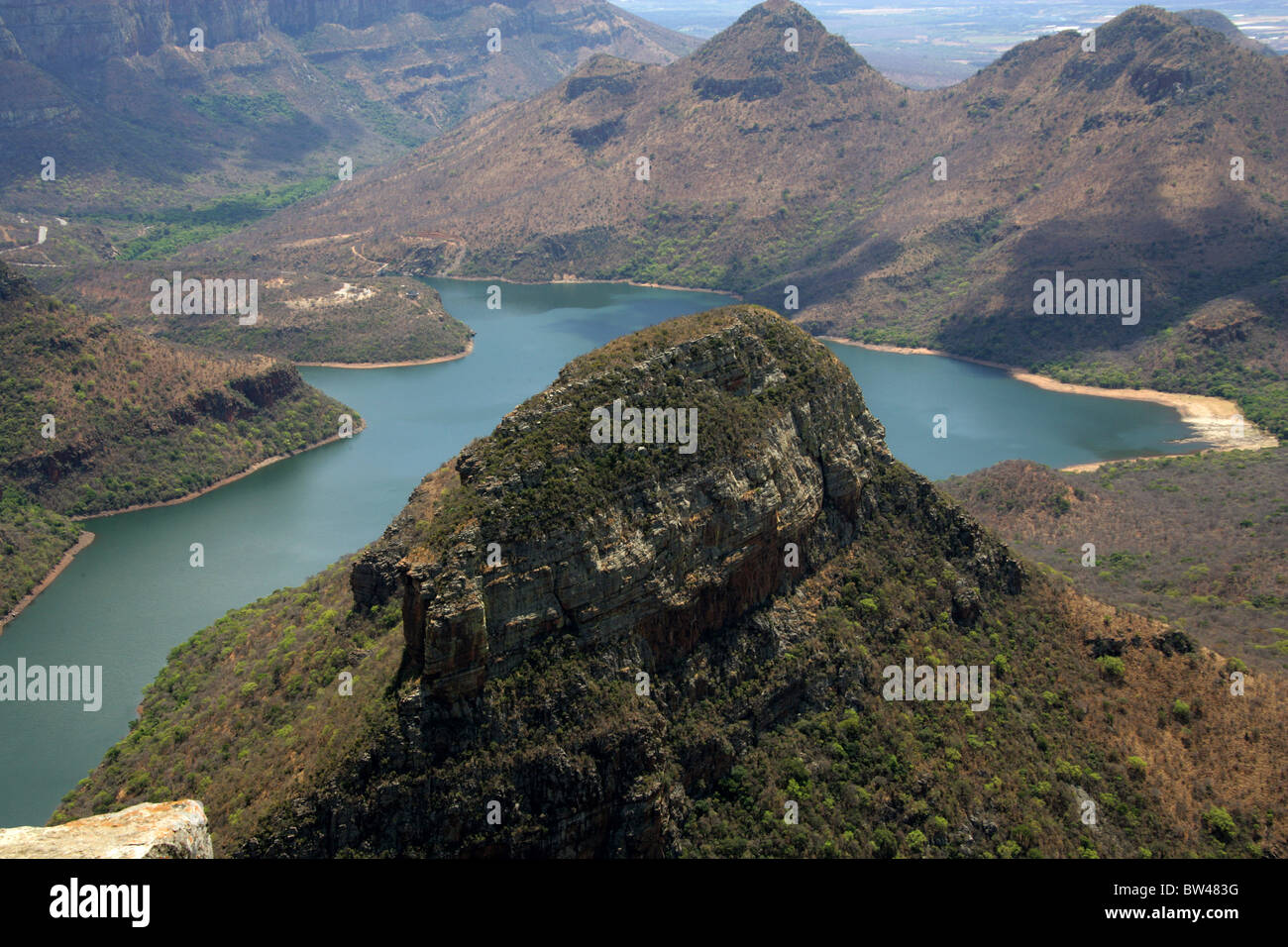 Der Blyde River Canyon, Bestandteil der Drakensburg Böschung und die Panorama Route, Mpumalanga, Südafrika. Stockfoto