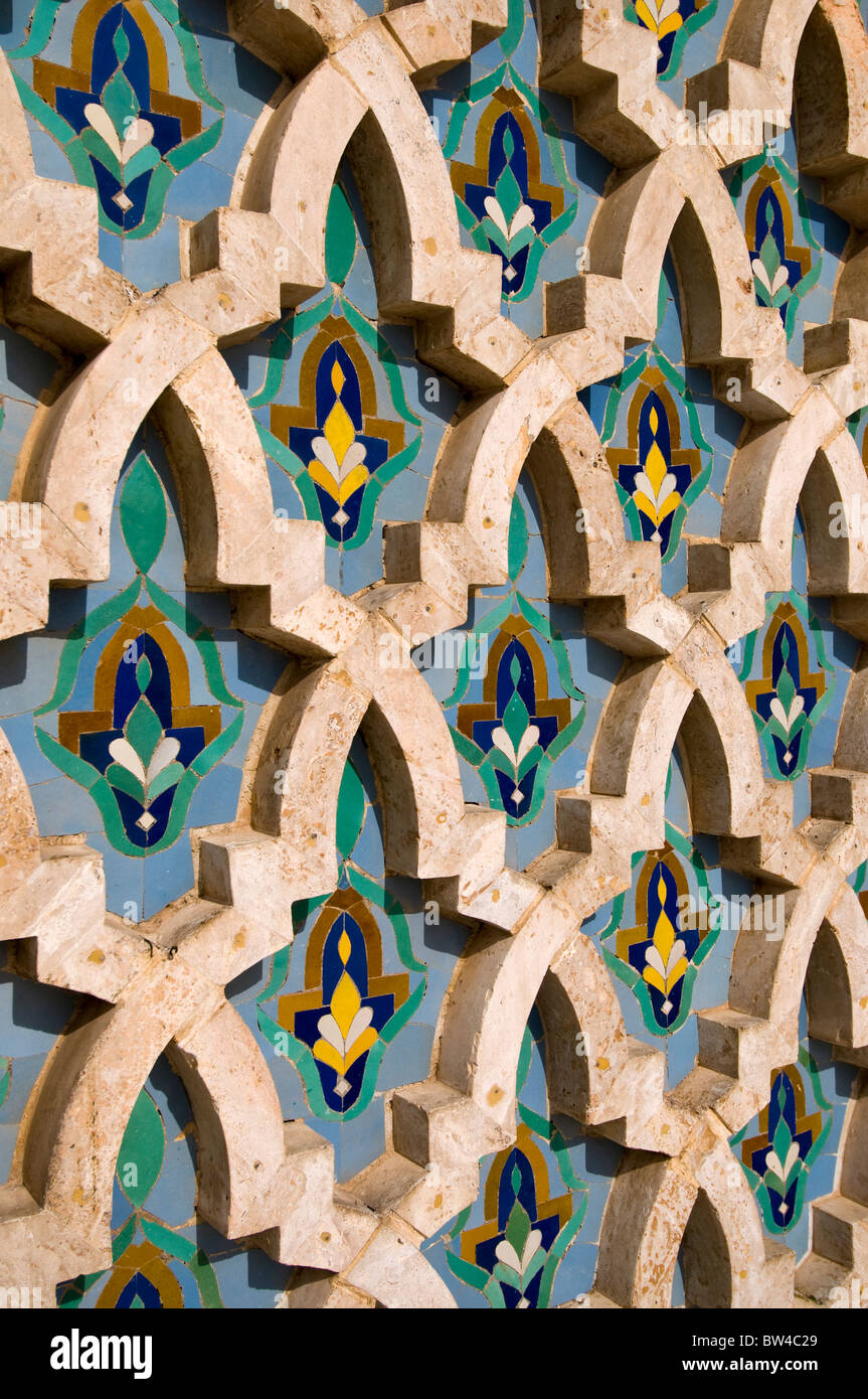 Mosaik-Detail - Moschee Hassan II Stockfoto