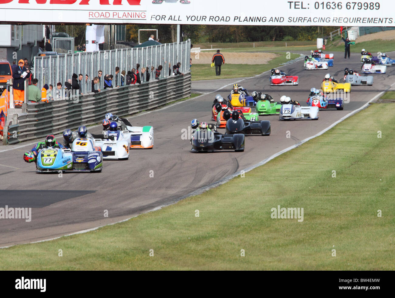 Internationale Sidecar Festival Mallory Park Oct 2010 Stockfoto