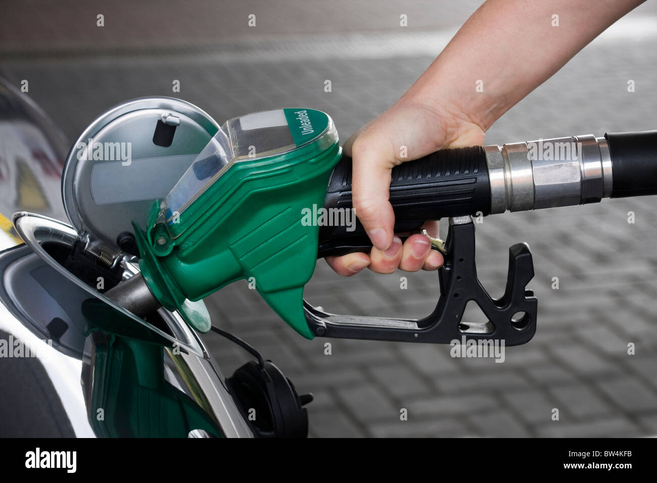 Steigenden Kraftstoffkosten Stockfoto