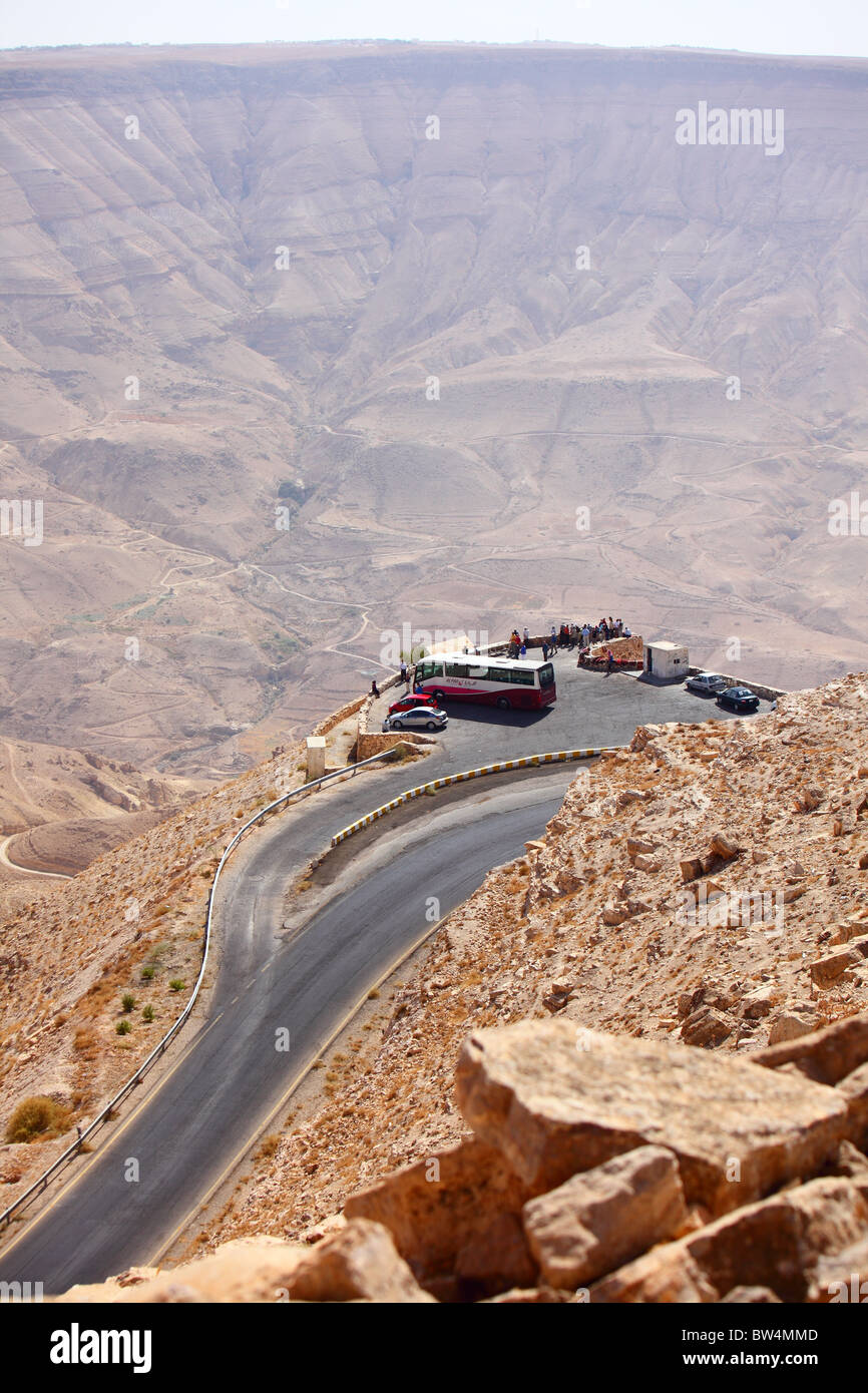 Jordan, Straße, fahren, fahren, King, King es Highway, Highway, Wadi Mujib Stockfoto