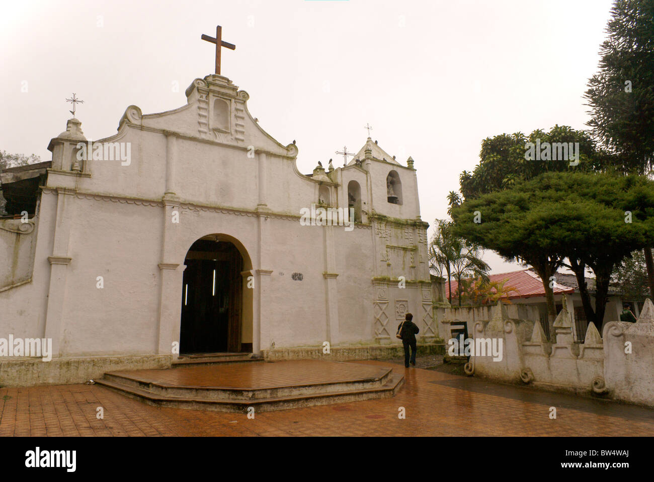Templo El Calvario Kirche in Coban, Alta Verapaz, Guatemala Stockfoto