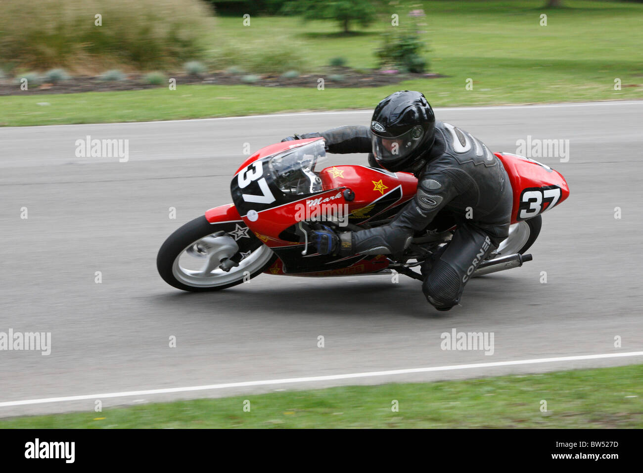 Mark Burg, Aberdare Park-Motorrad-Rennen, Wales, UK Stockfoto