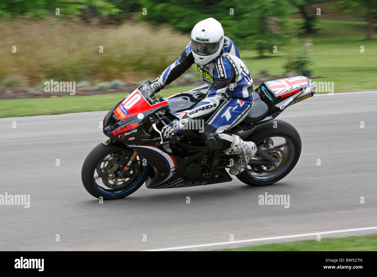 John Simpson, Aberdare Park Motorrad Rennen, Wales, UK Stockfoto