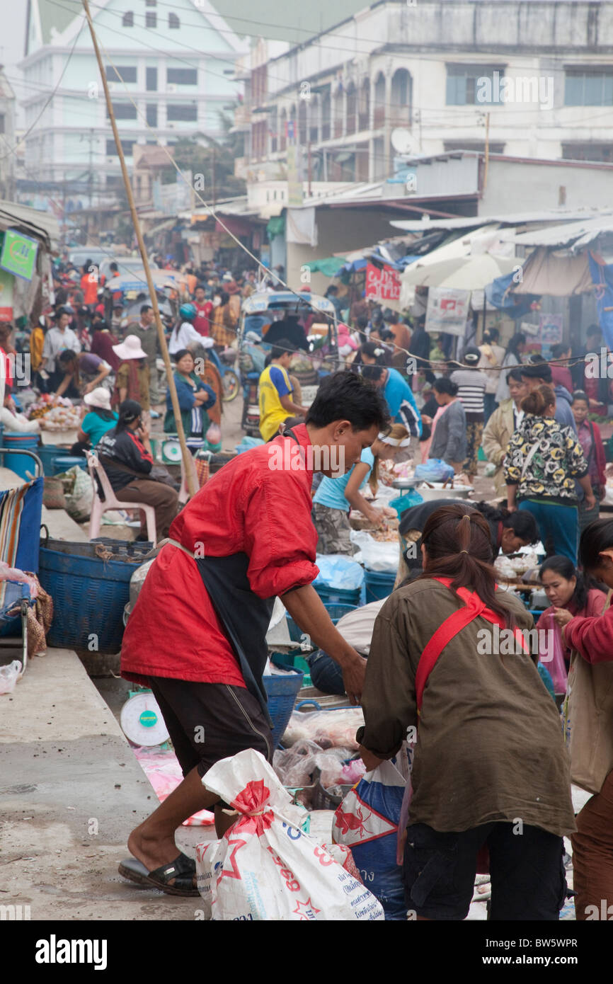 Khua Din, Day-Markt in Vientiane, Laos. Stockfoto