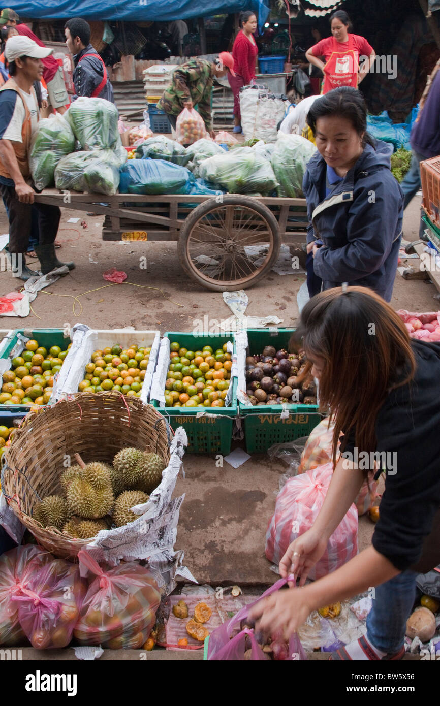 Khua Din Markt in Vientiane, Laos. Stockfoto