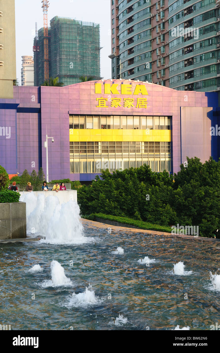 Guangzhou-Ikea-Möbelhaus in der Nähe der East Station Guangzhou Stockfoto