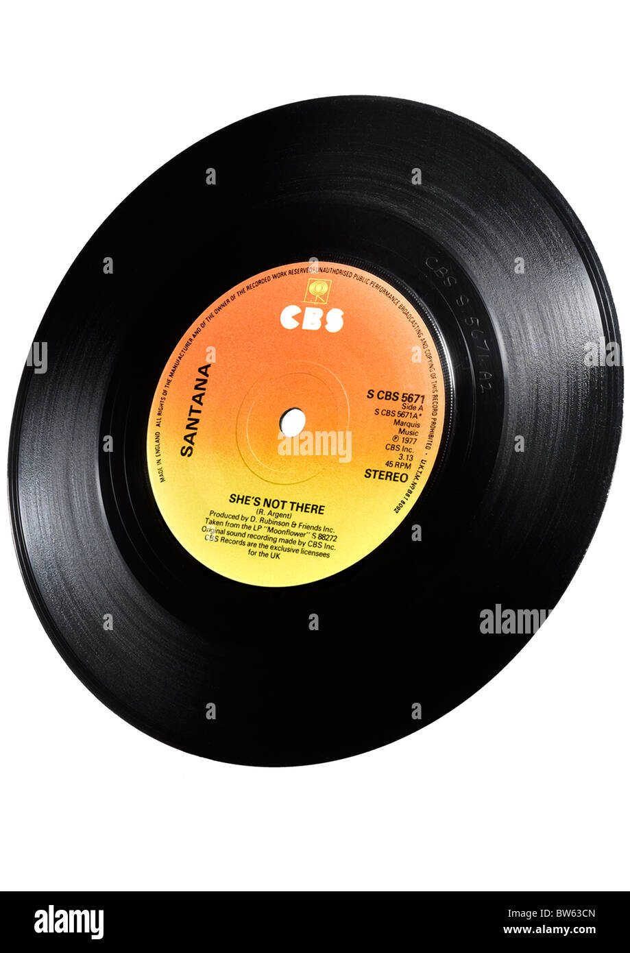 Eine alte Musik-Schallplatte Stockfoto