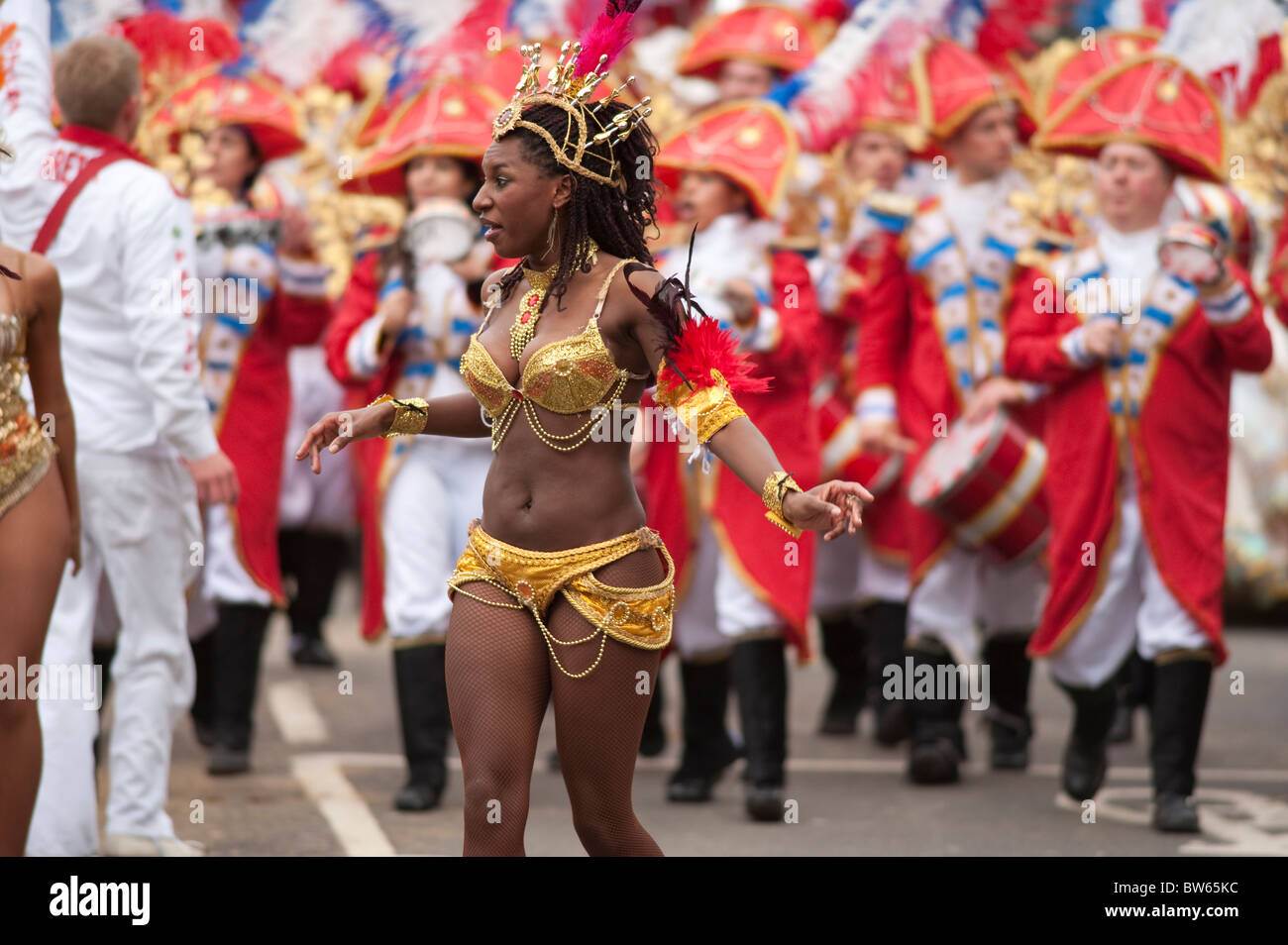 Der London-Samba-Schule, College Of Medicine, Herrn Bürgermeister Show, London, 2010 Stockfoto