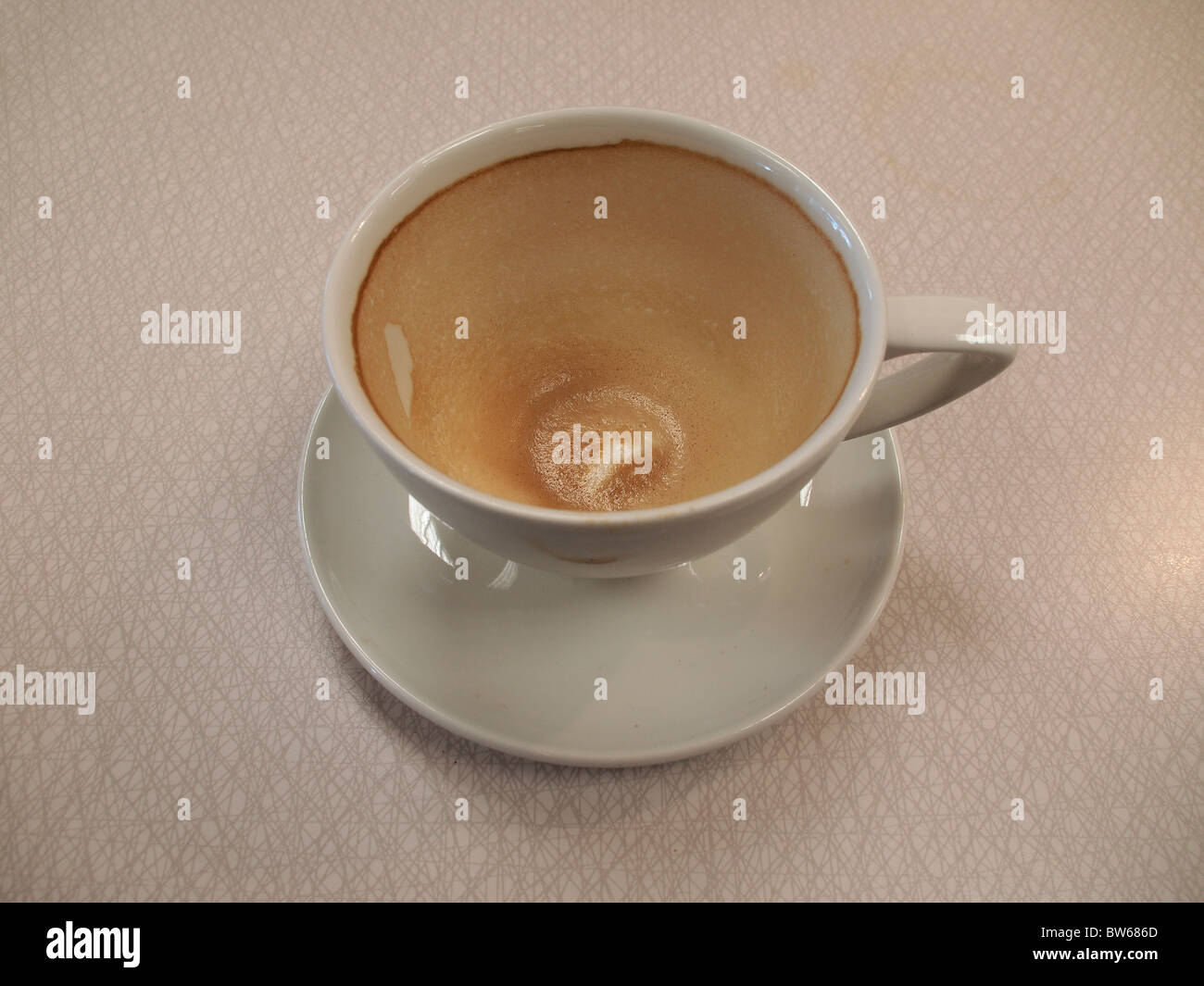 Leere Kaffeetasse Stockfoto