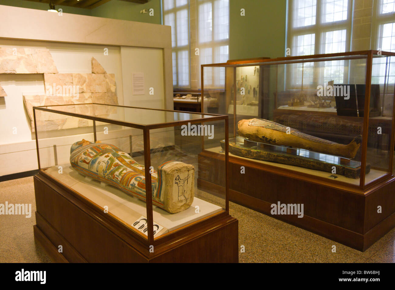 alte ägyptische Mumien, Orient-Institut, Universität von Chicago-Archäologie-museum Stockfoto