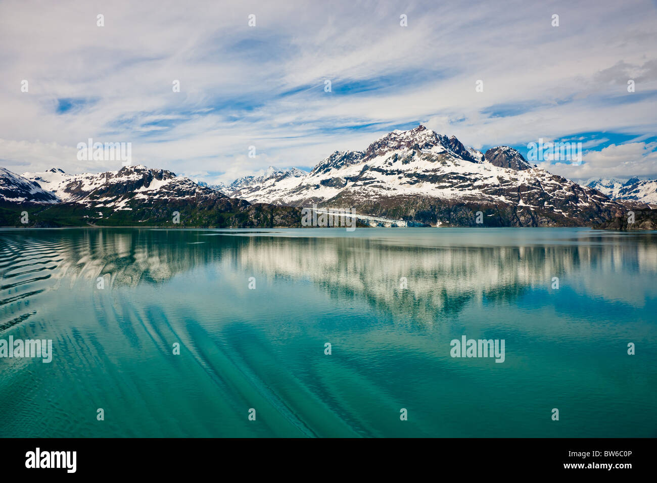 Blick auf einen Gletscher in die Glacier Bay in Alaska Stockfoto