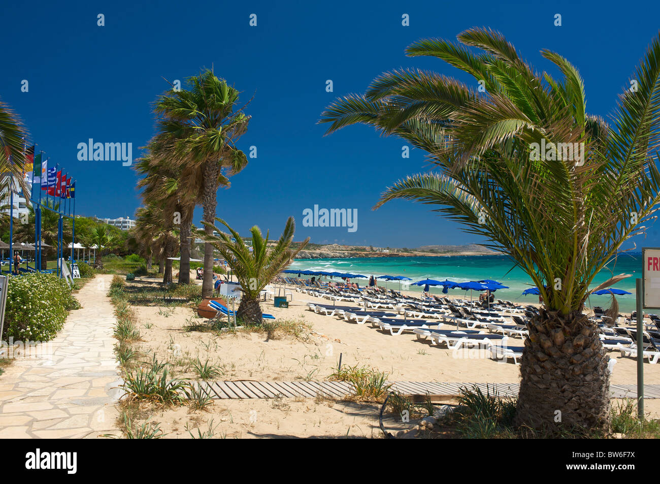Strand von Ayia Napa, Republik Zypern Stockfoto