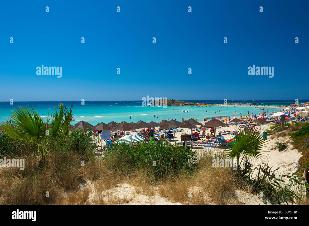 Nissi Beach, Ayia Napa, Republik Zypern Stockfoto