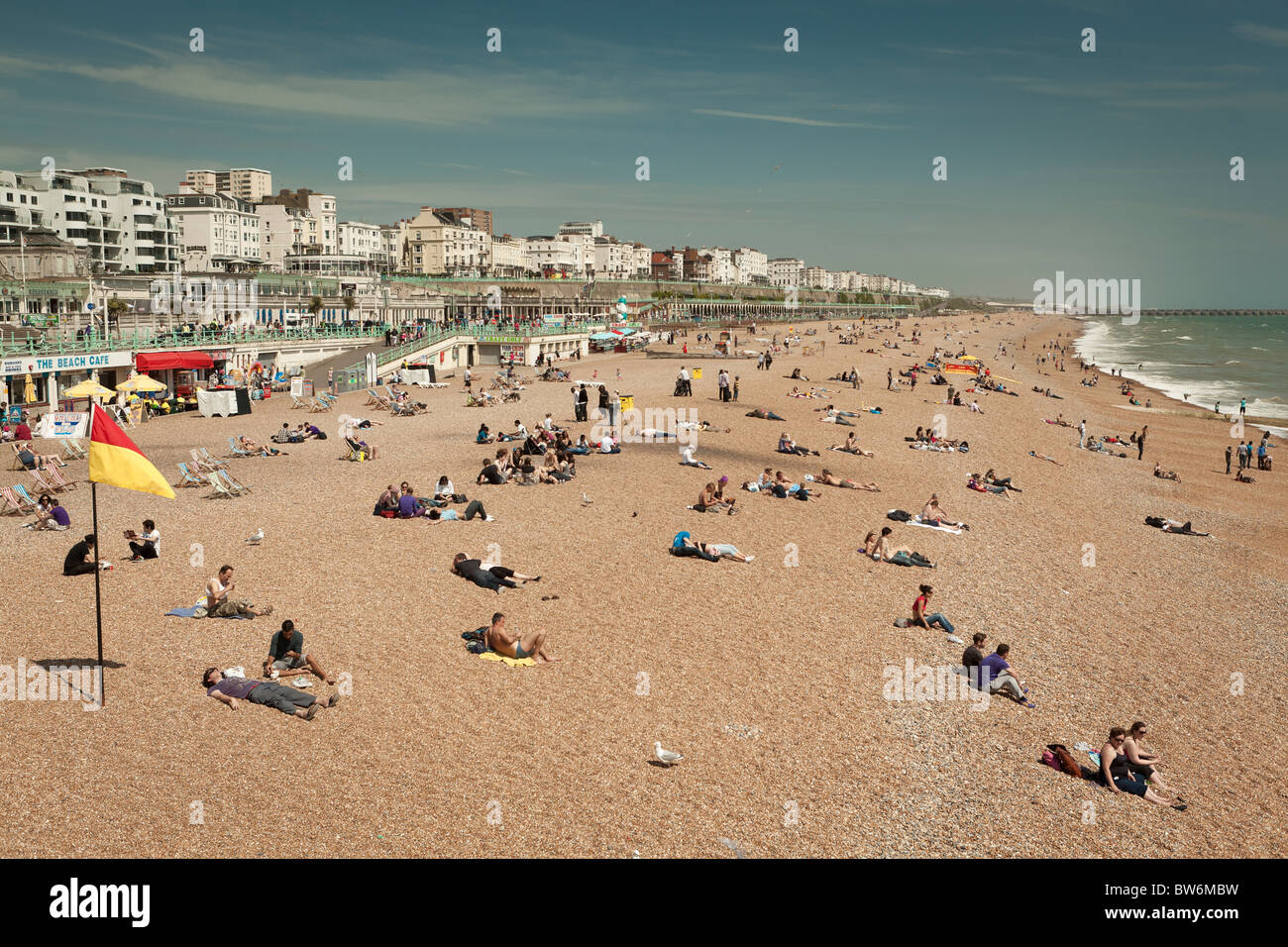Brighton Beach-Mai-Feiertag Stockfoto