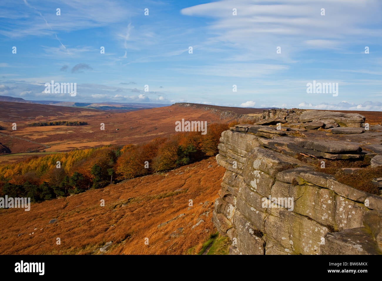 Stanage Edge im Peak District England UK Stockfoto