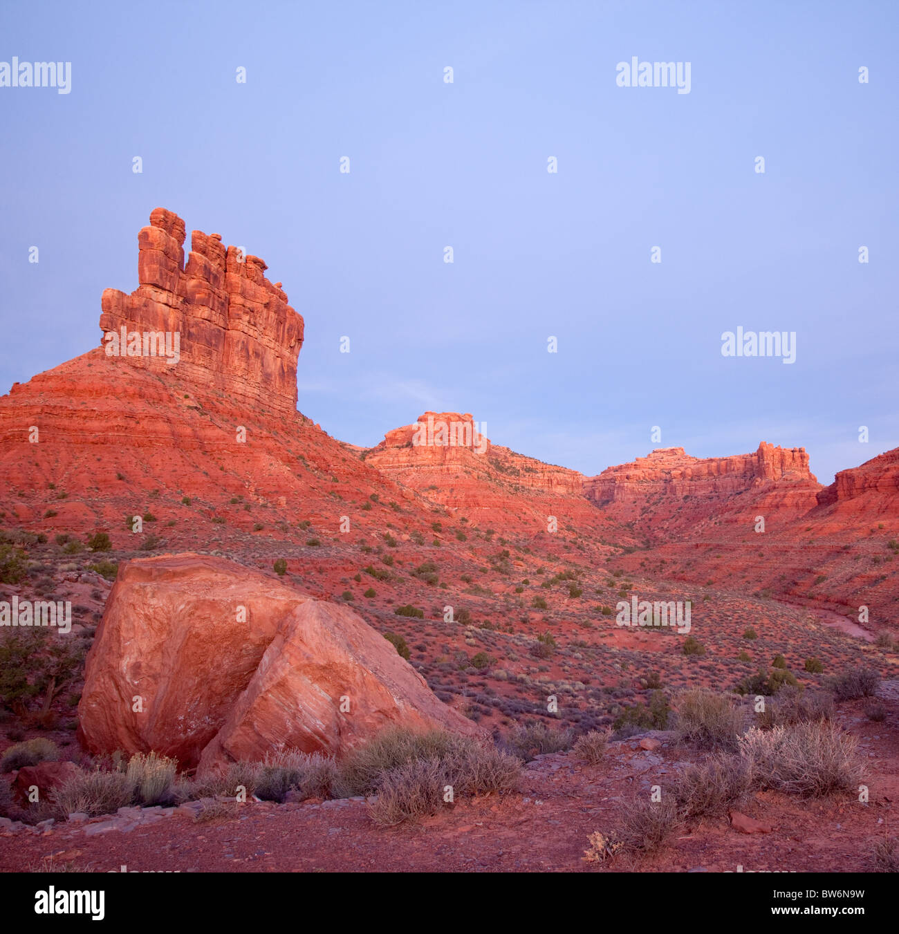 Sandstein-Formationen, Tal der Götter, Bureau of Land Management, Utah Stockfoto