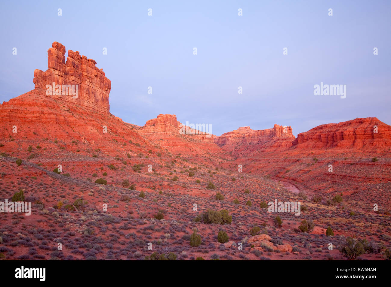 Sandstein-Formationen, Tal der Götter, Bureau of Land Management, Utah Stockfoto