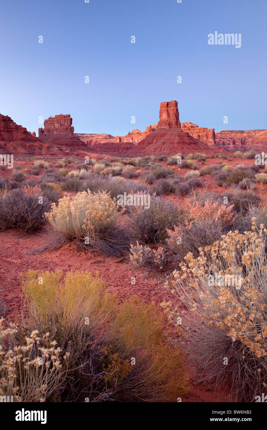 Sandstein-Formationen, Tal der Götter, Bureau of Land Management, Utah Stockfoto