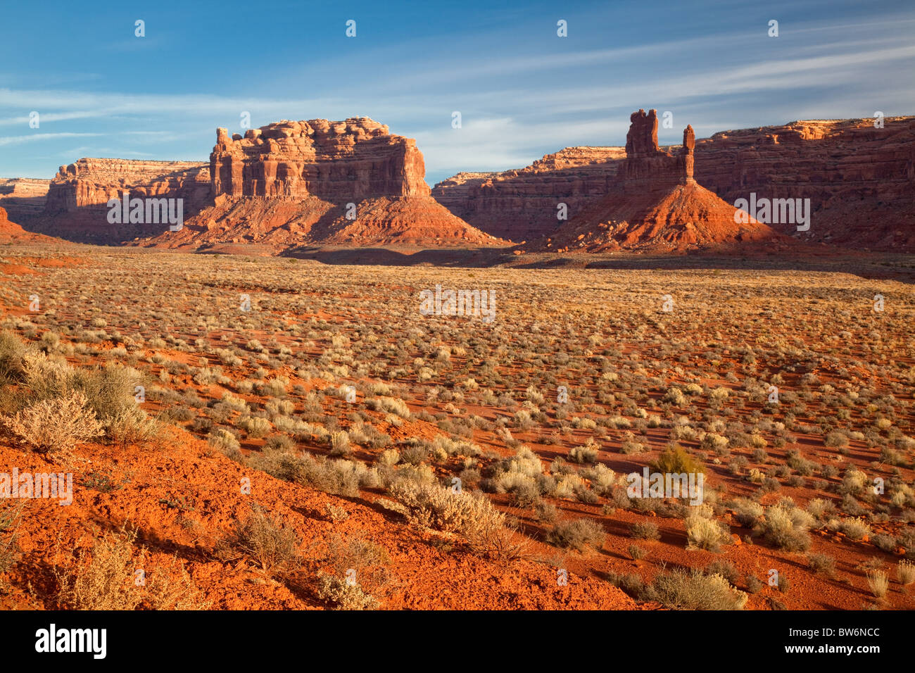 Sandstein-Formationen, Tal der Götter, Bureau of Land Management, Utah Stockfoto