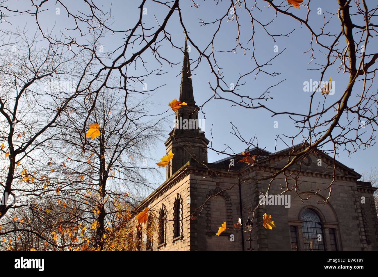 St. Pauls-Kirche im Herbst, Birmingham, UK Stockfoto