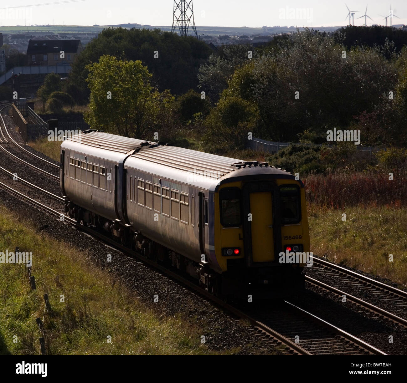 Northern Rail Train in Workington, Cumbria, England Stockfoto