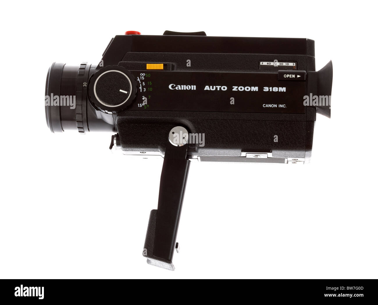 Super8 Cine-home-Cinema-Kamera gemacht von Canon auf weißem Hintergrund Stockfoto