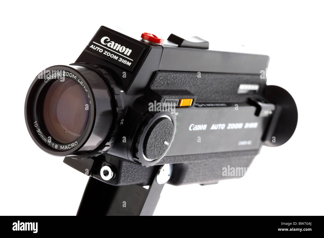 Super8 Cine-home-Cinema-Kamera gemacht von Canon auf weißem Hintergrund Stockfoto