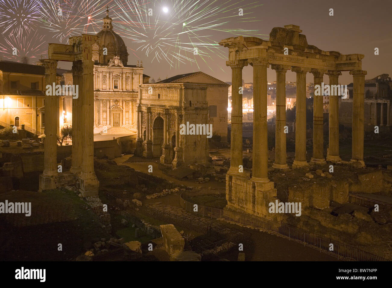 Das Forum Romanum, Rom, Italien Stockfoto