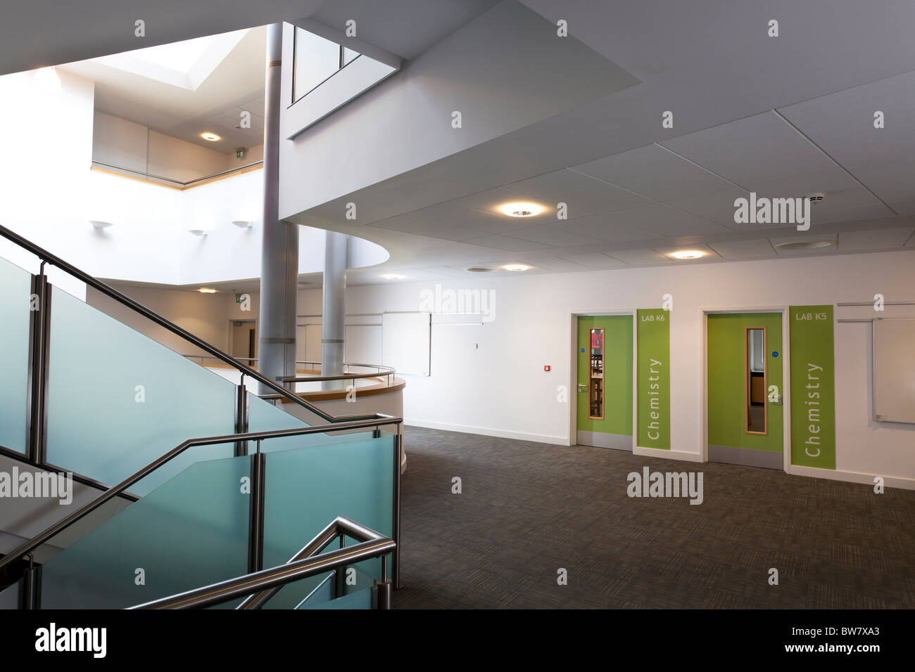 Portsmouth Gymnasium neue Wissenschaft Block Stockfoto