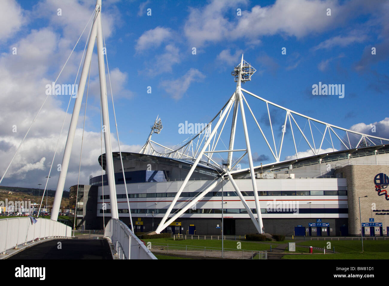 Reebok Stadium ist das Heimstadion des englischen Premier League-Fußball-Verein Bolton Wanderers Stockfoto