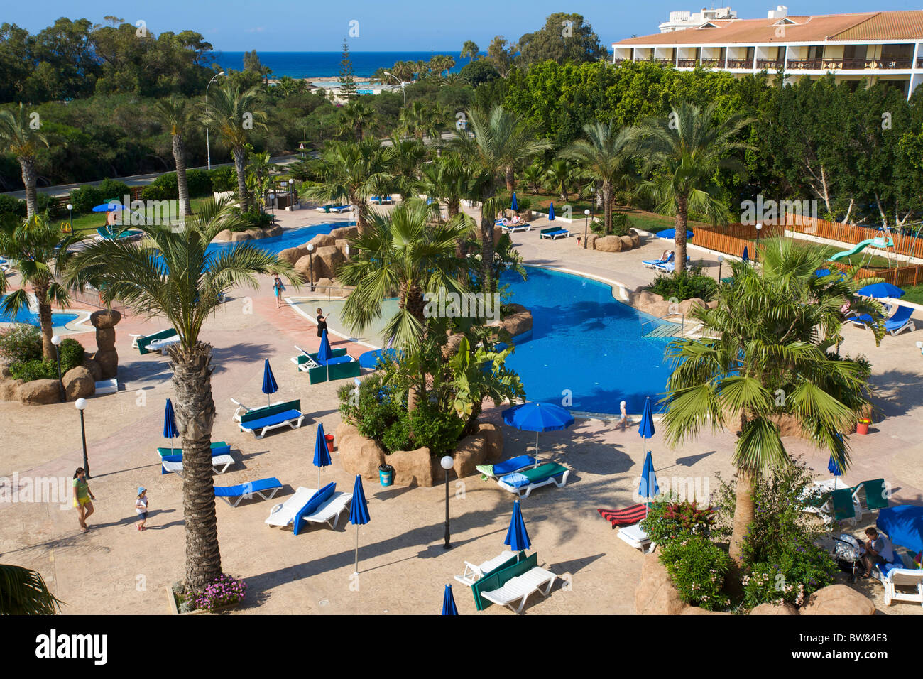 Hotel Nissiana, Nissi Beach, Ayia Napa, Republik Zypern Stockfoto