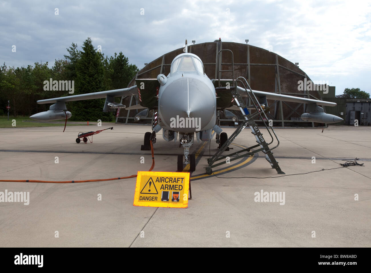 Tornado GR4 Kampfjet-Militärflugzeuge, RAF Marham, Norfolk, England, Vereinigtes Königreich. Stockfoto