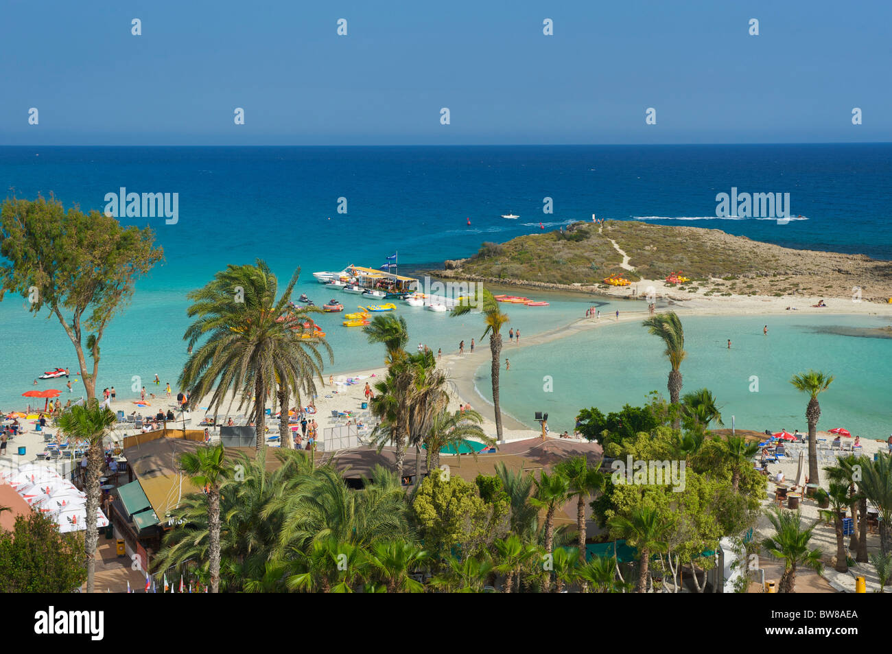Nissi Beach in Ayia Napa, Republik Zypern Stockfoto