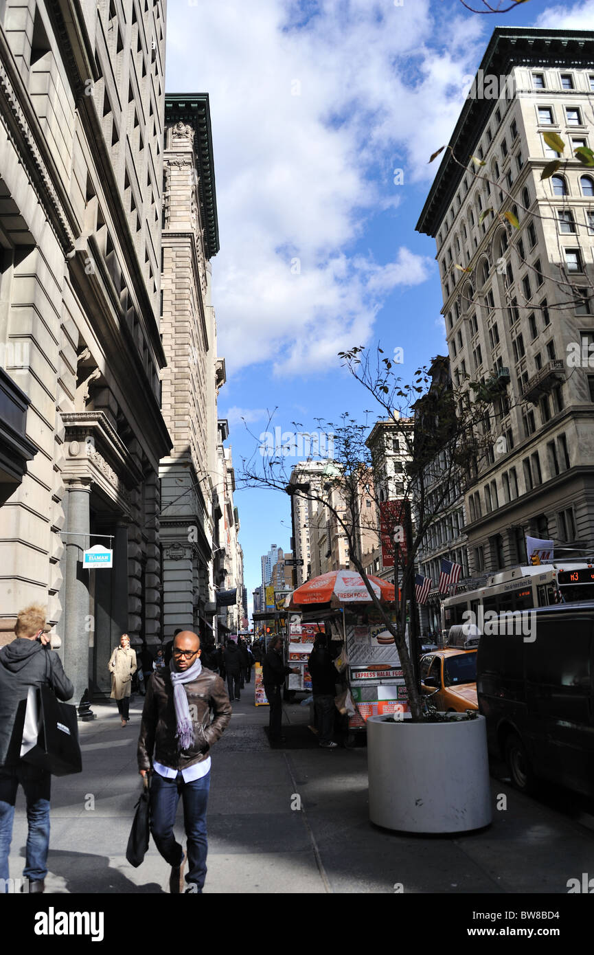 New York City Street Szene Fifth Avenue Stockfoto
