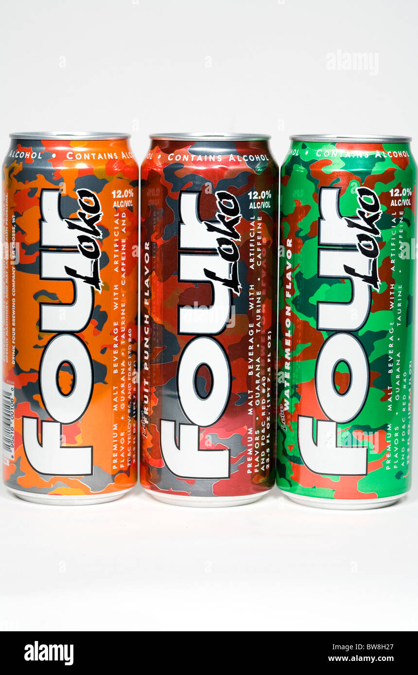 Vier Loko, auch bekannt als "Blackout In A Can" Stockfoto
