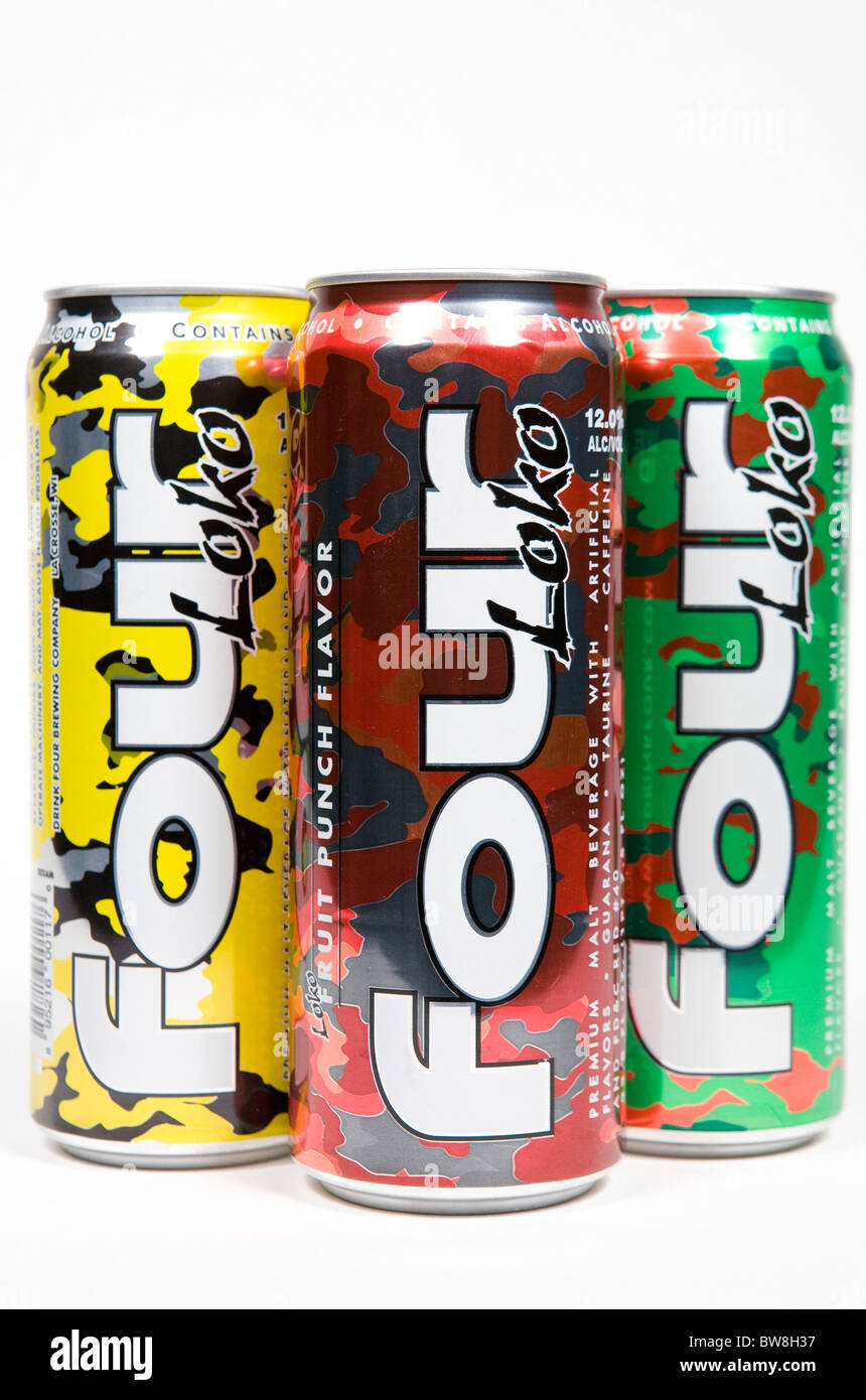 Vier Loko, auch bekannt als "Blackout In A Can" Stockfoto