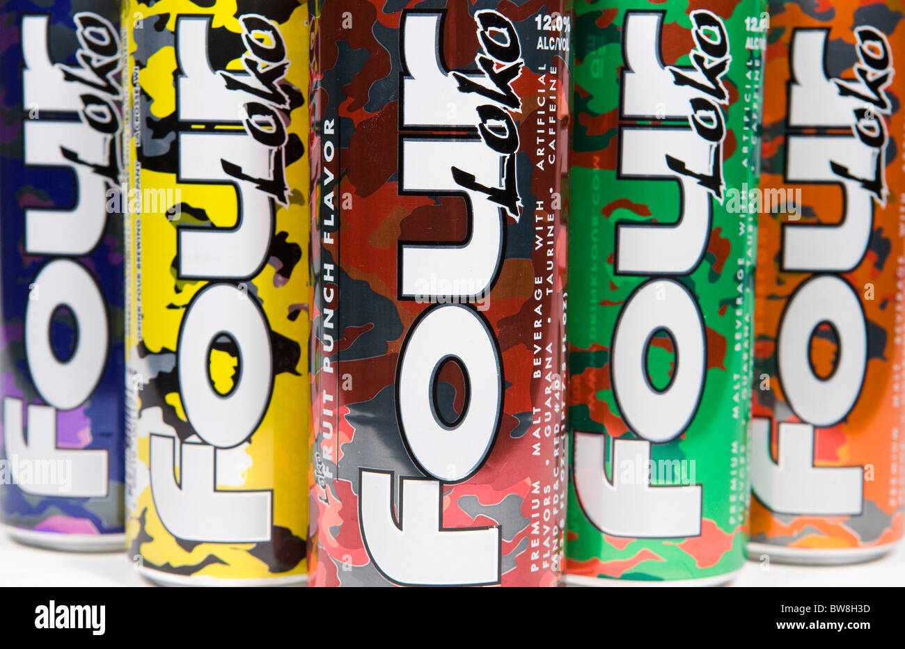 Vier Loko, auch bekannt als "Blackout In A Can" Stockfoto